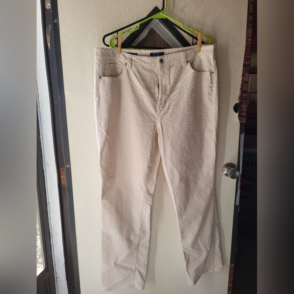 Talbots Cream Straight-Leg Pants Size 18